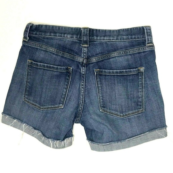 J Crew Factory 00 Cuffed Denim Jean Short GUC - Picture 3 of 8